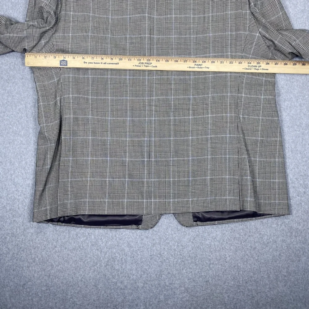 Ralph Lauren Blazer Mens 54R Gray Glen Plaid Silk Wool Blend Sport Coat